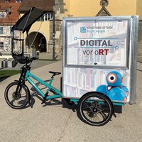 Bibliothek beim Büchermarkt