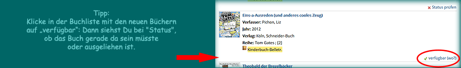 So geht's: Ausleih-Status der Bücher prüfen