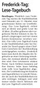 Frederick-Tag: Lese-Tagebuch