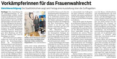 Vorkämpferinnen für das Frauenwahlrecht